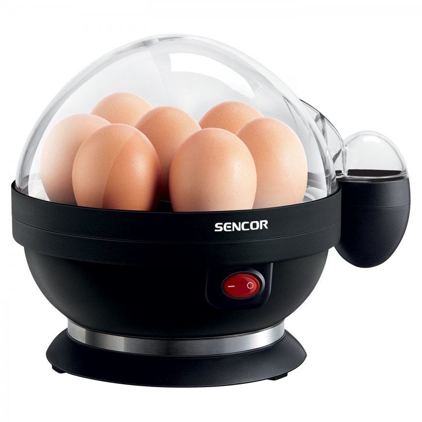 Sencor SEG 710BP munankeitin 7 munaa 380 W musta, Läpinäkyvä