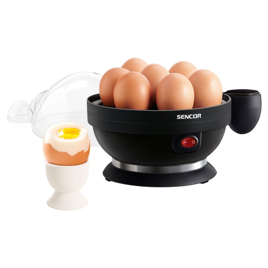 Sencor SEG 710BP munakeetja 7 munad 380 W Must, Läbipaistev – 2