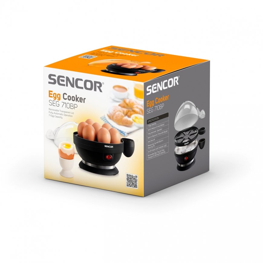 Sencor SEG 710BP яйцеварка 7 яйца 380 W Черный, Прозрачный – 5