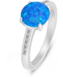 Brilio Silver Brilio Silver Charming silver ring with opal and zircons RI107WB