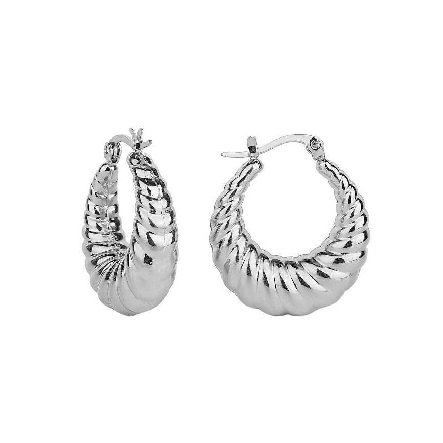 Troli Elegant steel hoop earrings