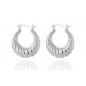 Troli Elegant steel hoop earrings Troli Elegant steel hoop earrings