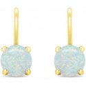 Brilio Silver Charming gold-plated earrings with synthetic opals EA370Y Brilio Silver Charming gold-plated earrings with synthetic opals EA370Y
