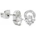 Troli Beautiful shiny earrings with clear crystals Troli Beautiful shiny earrings with clear crystals