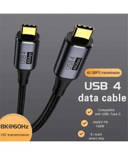 PREMIUMCORD Cable USB4™ Gen 3x2 40Gbps 8K@60Hz 240W Thunderbolt 3 cable 1.2m
