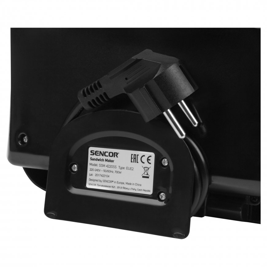 Sencor SSM 4220SS voileipägrilli 700 W Ruostumaton teräs – 5