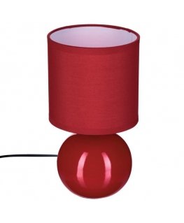 Lamp Baltas naktinis šviestuvas Boule, dekoratyvinis apšvietimas su gaubtu ir keraminiu pagrindu E14