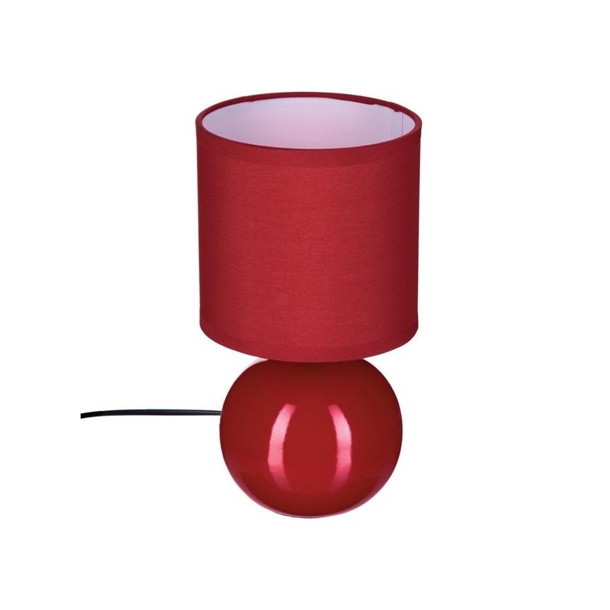 Lamp White night light Boule, decorative lighting with shade and ceramic base E14