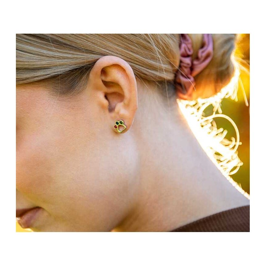 Agato Playful silver earrings Paws AGT-E018SC – 2