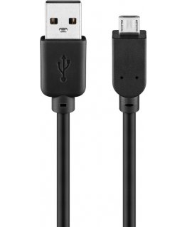 Goobay 93918 USB-kaabel USB 2.0 1 m Micro-USB B USB A Must