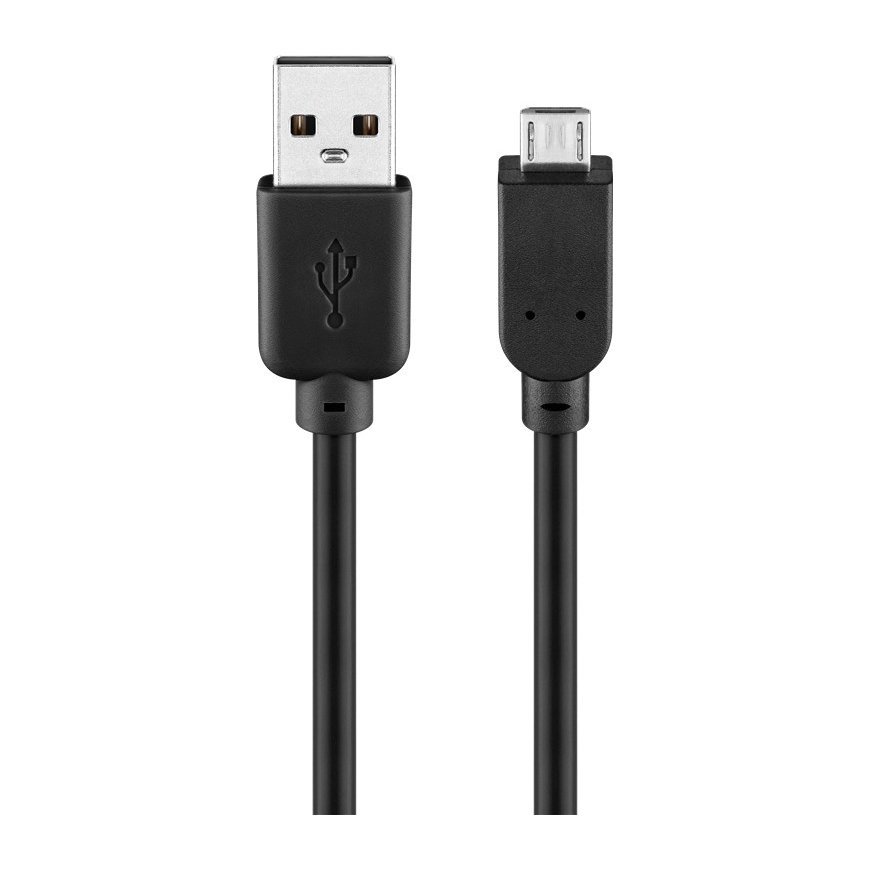 Goobay 93918 USB kabelis USB 2.0 1 m Micro-USB B USB A Melns