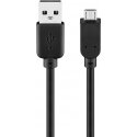 Goobay 93918 USB kabelis USB 2.0 1 m Micro-USB B USB A Juoda