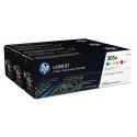 HP 305A, alkuperäinen syaani/magenta/keltainen LaserJet-värikasetti, kolmen pakkaus HP 305A, alkuperäinen syaani/magenta/keltainen LaserJet-värikasetti, kolmen pakkaus