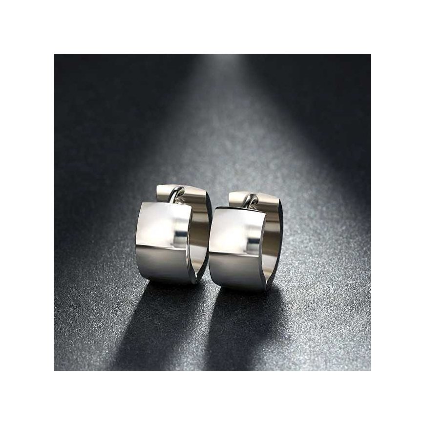 Troli Wide ring steel earrings – 5