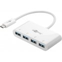 Goobay 66274 dokstacija Vadu USB 3.2 Gen 1 (3.1 Gen 1) Type-C Balts