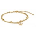 Troli Double Gold Plated Anklet with Bowknot Troli Double Gold Plated Anklet with Bowknot