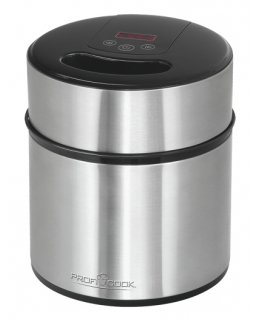 ProfiCook 501140 ledų gaminimo aparatas 1,8 L 12 W Juoda, Nerūdijančiojo plieno