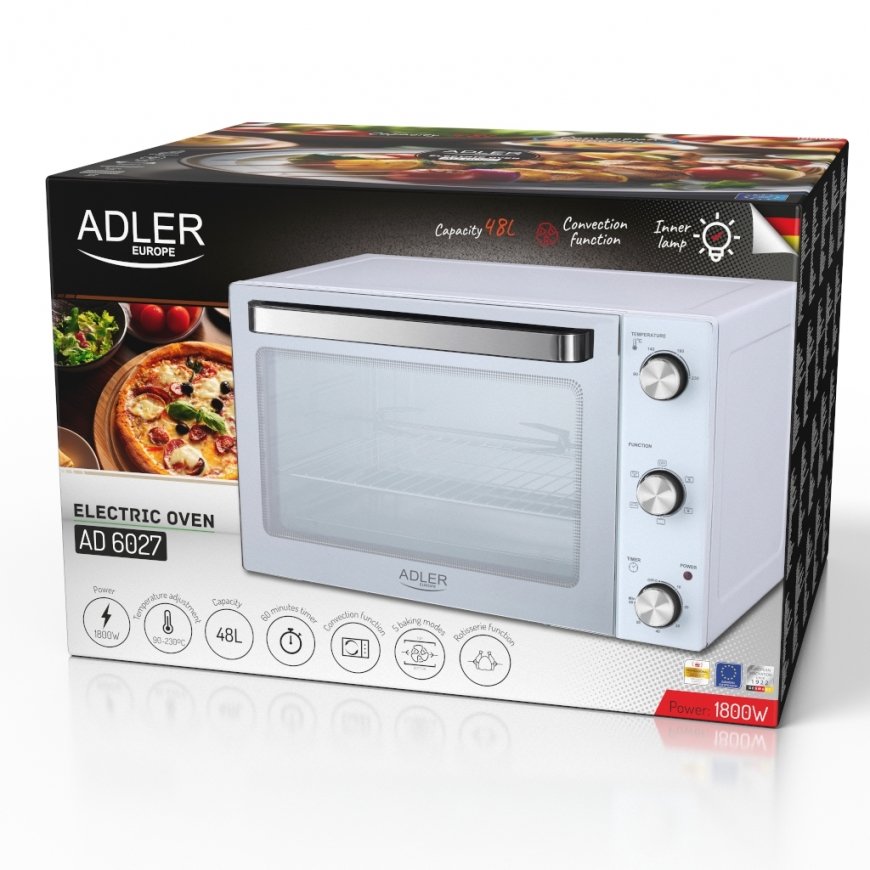 Adler Electric oven | AD 6027 | 48 L | 1800 W | – 2