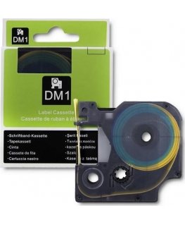 QOLTEC 50231 Heat shrink tube for DYMO D1/DM1 12mm x 1.5m Yellow Black overprint
