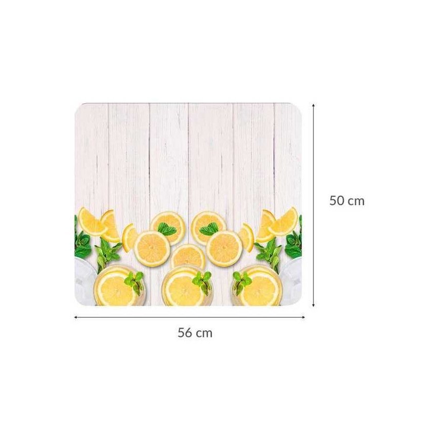 Lämmönkestävä levy uunin kanteen, kuvio + liukumattomat jalat - karkaistu lasi, 56 x 50 cm, WENKO – 4