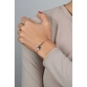 Brilio Silver Stylish silver bracelet electric guitar BRC213W