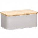 Bamboo Metalinė duonkepė su bambukine pjaustymo lentele, pilka, 2in1, ZELLER Bamboo Metalinė duonkepė su bambukine pjaustymo lentele, pilka, 2in1, ZELLER