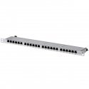 Helos patch panel Cat 6A 19" 0.5U 24 port light gray Helos patch panel Cat 6A 19" 0.5U 24 port light gray