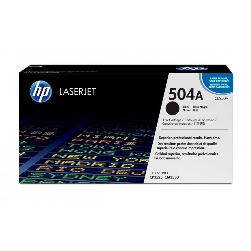 HP 504A, Оригинальный лазерный картридж LaserJet, Черный