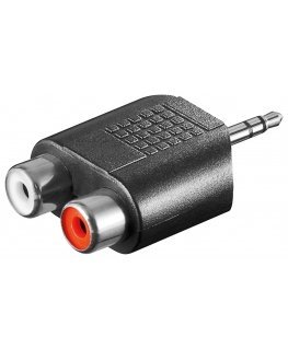 Goobay 11604 kaapelin sukupuolenvaihtaja 3.5 mm 2x RCA musta