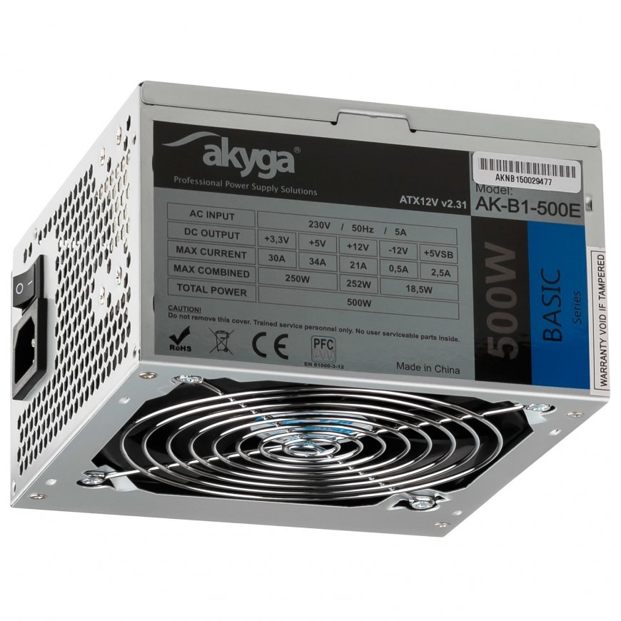Akyga AK-B1-500E блок питания 500 W 20+4 pin ATX ATX Серый – 2