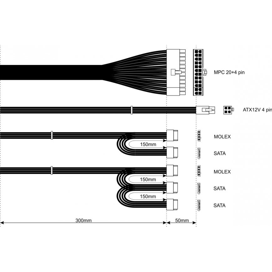 Akyga AK-B1-500E barošanas avotu vienība 500 W 20+4 pin ATX ATX Pelēks – 3