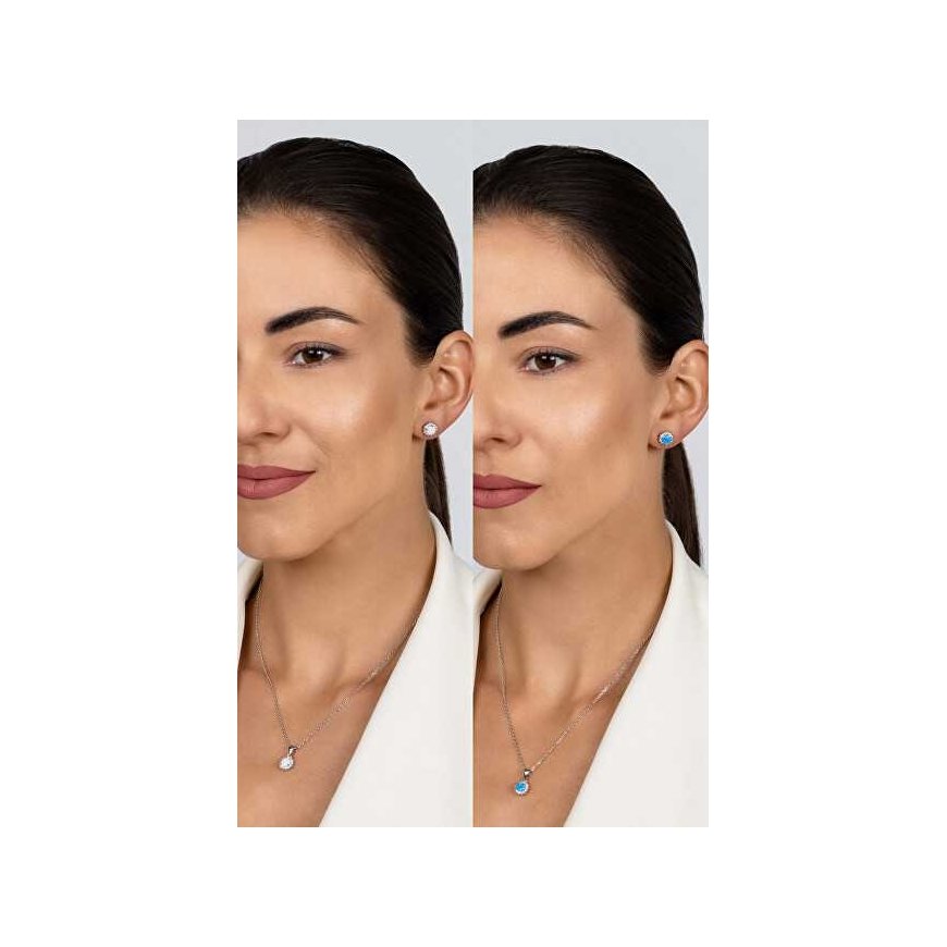 Brilio Silver Brilio Silver Beautiful jewelry set with opals SET247W (earrings, pendant) – 5