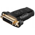 Goobay 68690 kaabli soomuutja HDMI Type-A DVI-I (24+5 pin) Must