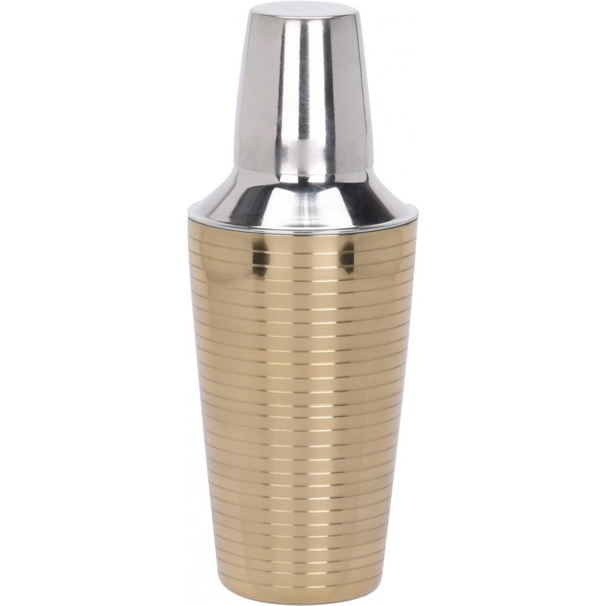 Dekoracja Domu Gold Stainless steel drink shaker, gold, 500 ml