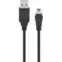 Goobay 50768 USB-kaabel USB 2.0 3 m USB A Mini-USB B Must Goobay 50768 USB-kaabel USB 2.0 3 m USB A Mini-USB B Must