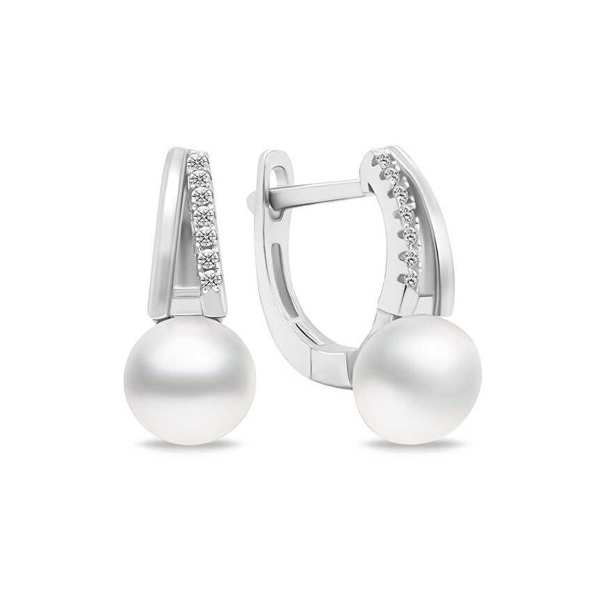 Brilio Silver Brilio Silver Unique silver earrings with pearls and zircons EA675W