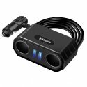 Vakoss TP-3268K 2xUSB cigarešu šķiltavu ligzdas sadalītājs Vakoss TP-3268K 2xUSB cigarešu šķiltavu ligzdas sadalītājs