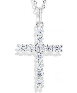Modesi Shiny silver necklace Cross M00441 (chain, pendant)