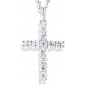 Modesi Shiny silver necklace Cross M00441 (chain, pendant) Modesi Shiny silver necklace Cross M00441 (chain, pendant)