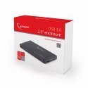 Gembird EE2-U3S-2 cieto disku uzglabāšanas sistēma HDD korpuss Melns 2.5" Gembird EE2-U3S-2 cieto disku uzglabāšanas sistēma HDD korpuss Melns 2.5"