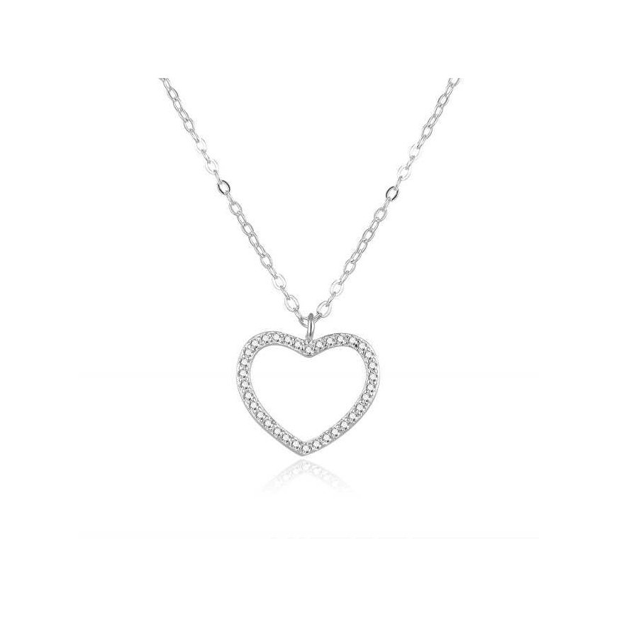 Beneto Beautiful silver necklace with heart