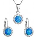 Evolution Group Glittering jewelry set with Preciosa crystals 39160.1 & blue s.opal (earrings, chain, pendant) Evolution Group Glittering jewelry set with Preciosa crystals 39160.1 & blue s.opal (earrings, chain, pendant)