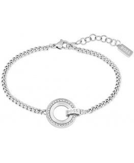 Hugo Boss charming steel bracelet with zircons 1580509