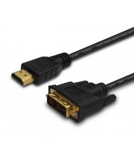 Savio CL-10 видео кабель адаптер 1,5 m DVI HDMI Тип A (Стандарт) Черный