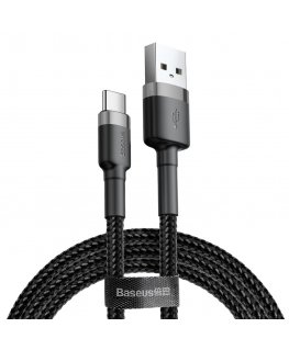 Baseus CATKLF-CG1 USB-kaapeli 2 m USB A USB C musta, Harmaa