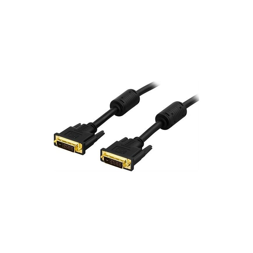 Deltaco DVI-600D DVI-kaapeli 10 m DVI-D musta