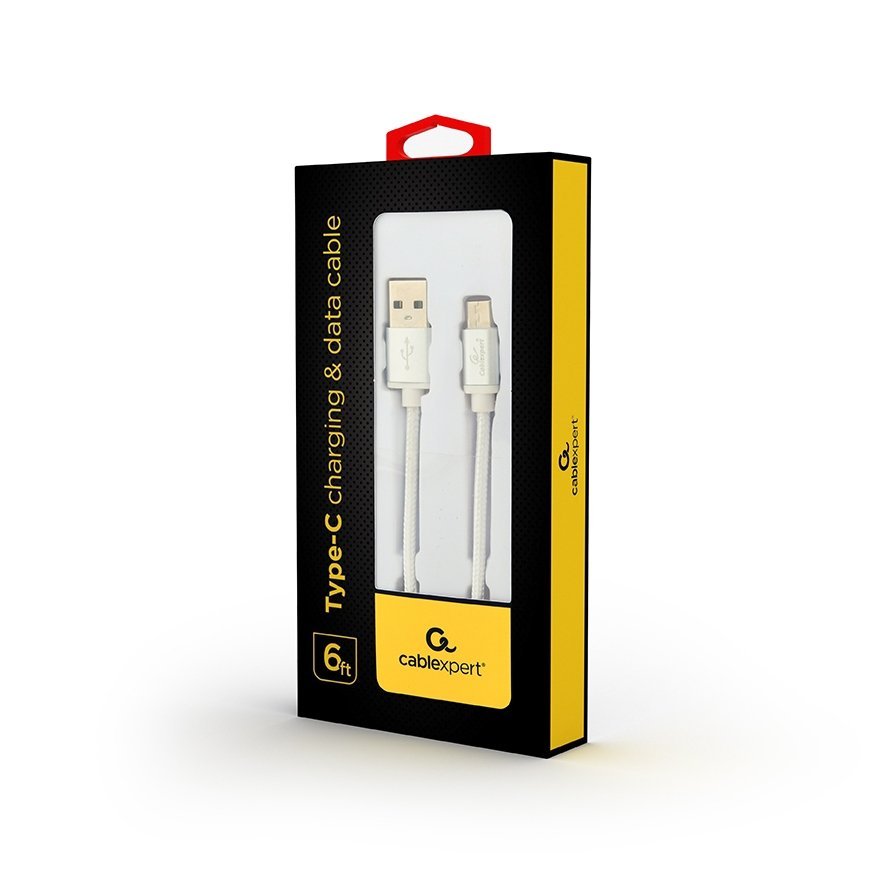Gembird CCB-mUSB2B-AMCM-6-S USB kabelis USB 2.0 1,8 m USB A Micro-USB A Balts – 2