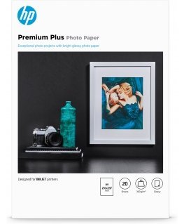 HP Premium Plus Glossy Photo Paper-20 sht/A4/210 x 297 mm