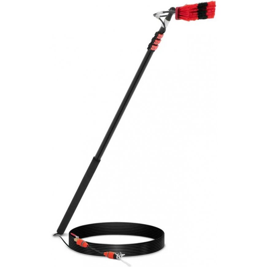 Ulsonix Teleskooppiharja vesiliitännällä ikkunoiden ja paneelien pesuun, leveys 35 cm, 165-540 cm – 2