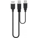 Deltaco 93353 USB-kaabel USB 2.0 0,3 m USB A 2 x USB A Must Deltaco 93353 USB-kaabel USB 2.0 0,3 m USB A 2 x USB A Must